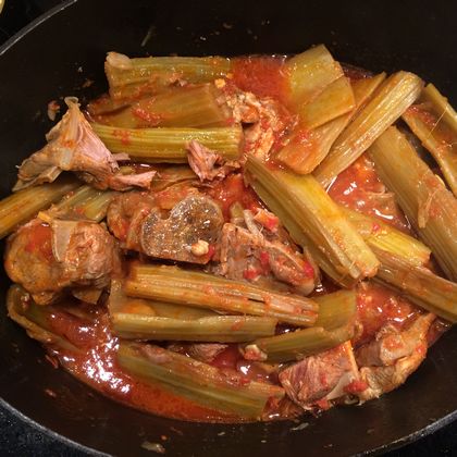 Ragout de cardes et d'agneau